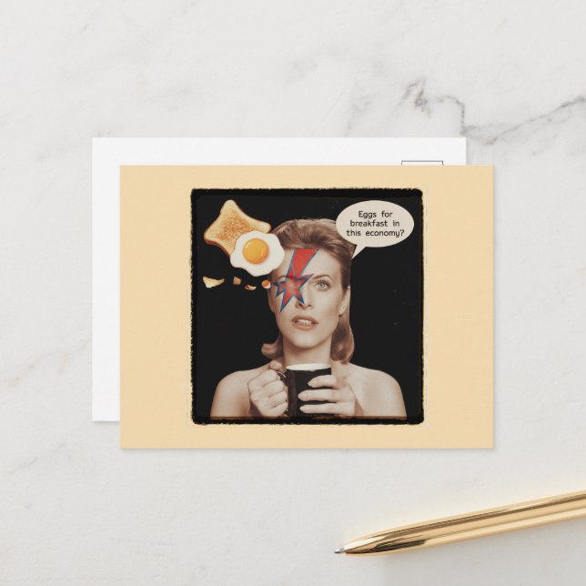 Cartão Postal Ovos Retro-Surreais Para Café Da Manhã, Nesta econ (Frente/Verso In Situ)
