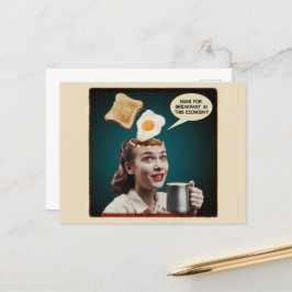 Cartão Postal Ovos Surreais Para Café Da Manhã, Nesta economia