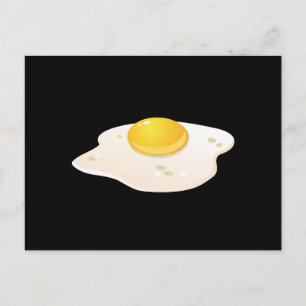 Cartão Postal Óvulo frito com Comida
