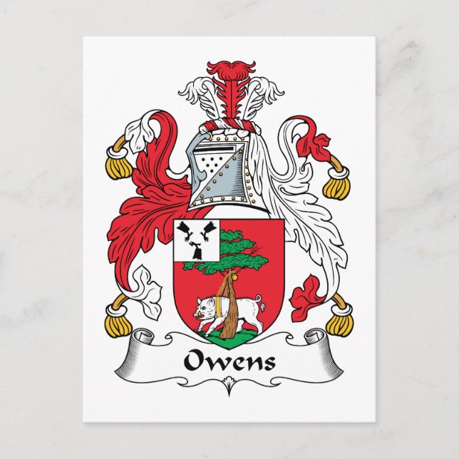 Cartão Postal Owens Family Crest (Frente)