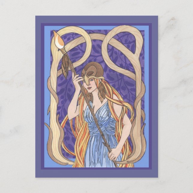 Cartão Postal Owl Eyed Athena 3 (Frente)