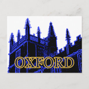 Cartão Postal Oxford England 1986 Building Spirals Blue