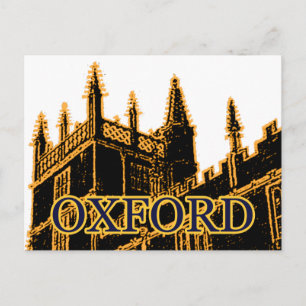 Cartão Postal Oxford England 1986 Building Spirals Dourado