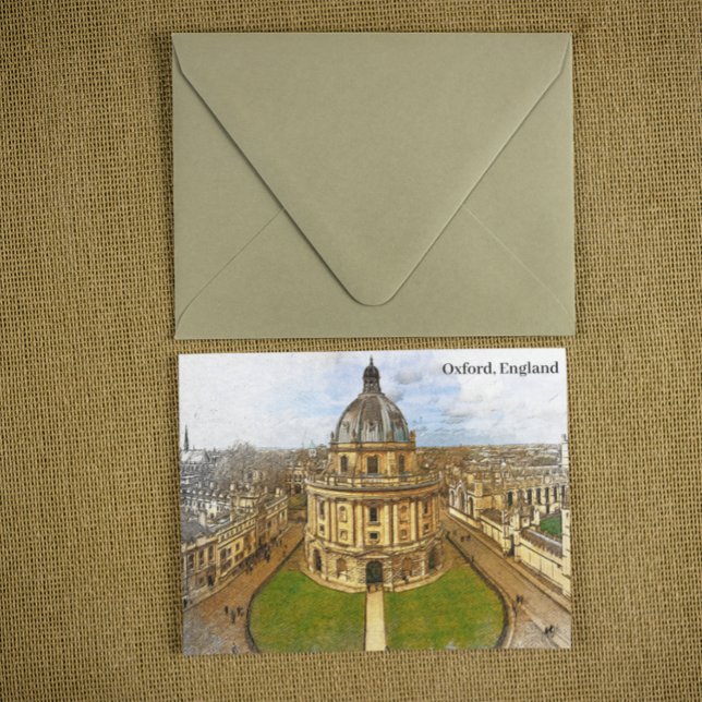 Cartão Postal Oxford England Castle Panorama View (Oxford England panorama view postcard)