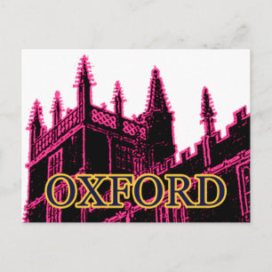 Cartão Postal Oxford Inglaterra 1986 espirais de construção