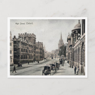 Cartão Postal Oxford Reino Unido Inglaterra High St 1900s Vintag