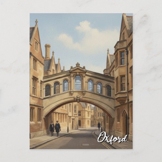 Cartão Postal Oxford University Bridge of Sighs England Travel (Frente)