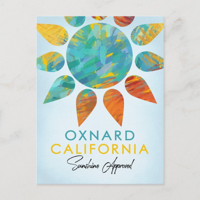 Cartão Postal Oxnard California Sunshine Viagem (Frente)