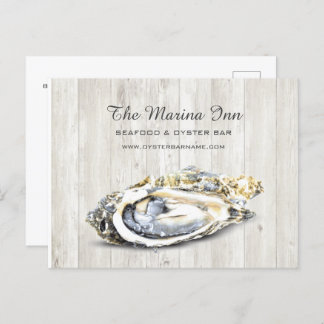 Cartão Postal Oyster Roast Seafood Comida Náutica Business