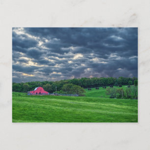 Cartão Postal Ozarks Fazenda Nublada Sunset