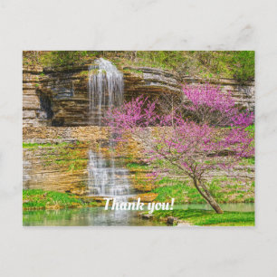 Cartão Postal Ozarks Waterfall Primavera Bluff
