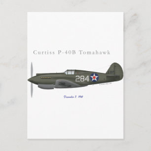 Cartão Postal P-40B Defesa de Pearl Harbor