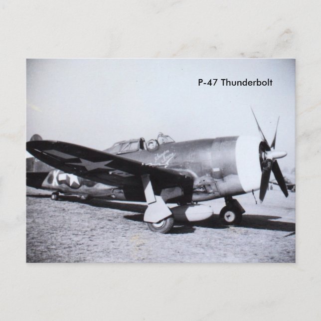 Cartão Postal P-47 THunderBOLT WII | aeronaves (Frente)