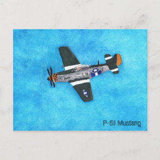 Cartão Postal P-51 Mustang