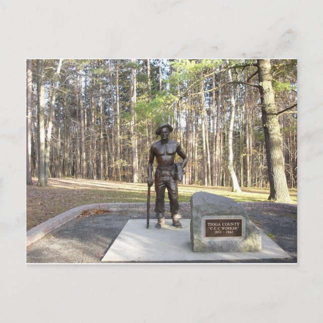 Cartão Postal Pa Grand Canyon CCC Statue.JPG (Frente)