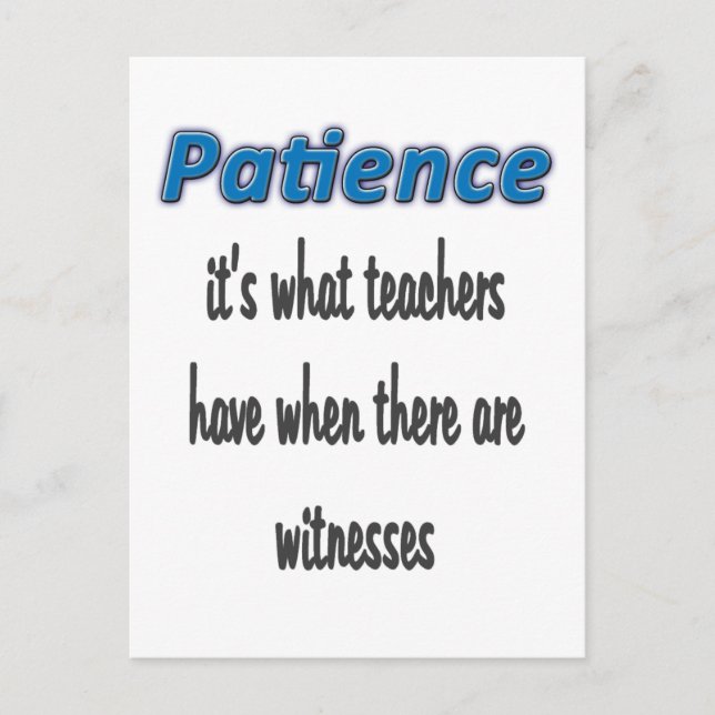 Cartão Postal Paciência (Frente)