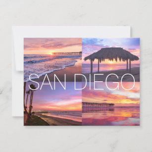 Cartão Postal Pacific Beach Windansea Ocean Sunset San Diego