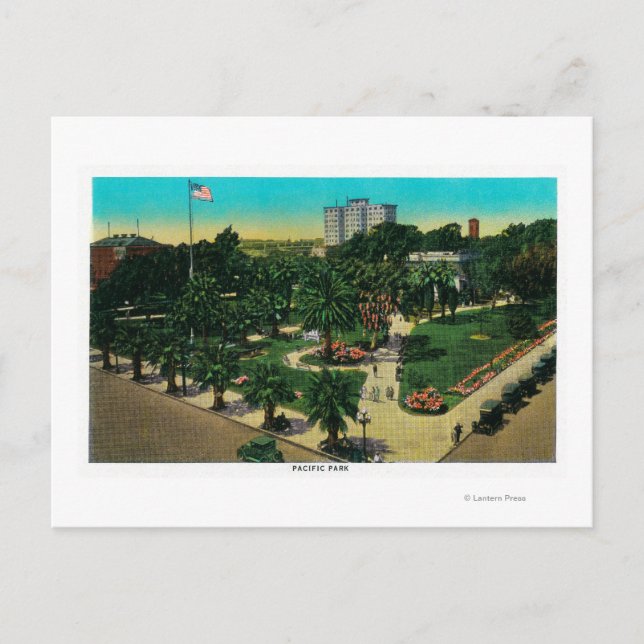 Cartão Postal Pacific Park em Long Beach, Califórnia (Frente)