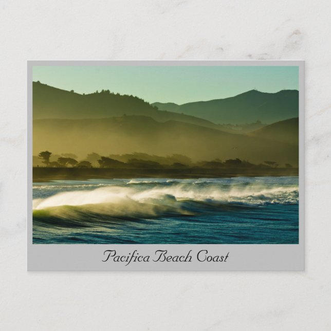 Cartão postal Pacifica Ca. pôr do sol de verão (Frente)