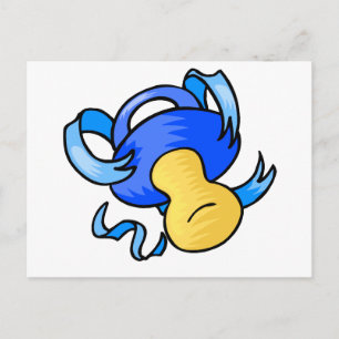 Cartão Postal pacificador azul