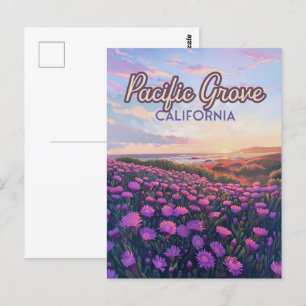 Cartão Postal Pacífico Grove California Monterey Magic Purple
