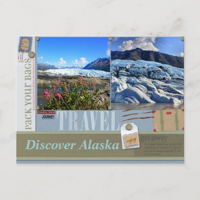 Cartão Postal Pack Your Bags to Alaska Postcard (Frente)