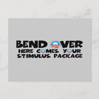 Cartão Postal Pacote de estímulo Anti-Obama