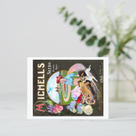 Cartão Postal Pacote de Semente Vintage.