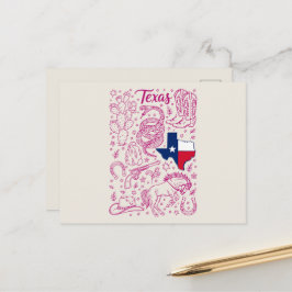 Cartão Postal Pacote Texas Cowboy Vibes Ocidentais