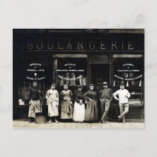 Cartão Postal Padaria 1900 parisiense