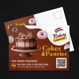 Cartão Postal Padaria Bolo de Casamento e Aniversário & Bolo de 