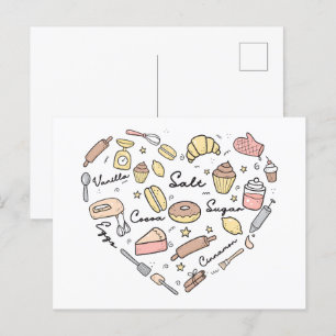 Cartão Postal Padaria Engraçada, padaria pastelaria