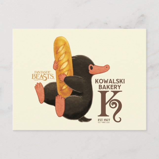 Cartão Postal Padaria Kowalski - Niffler Com Pão (Frente)