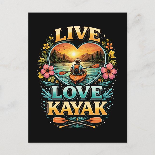 Cartão Postal Paddle Into the Sunset (Frente)