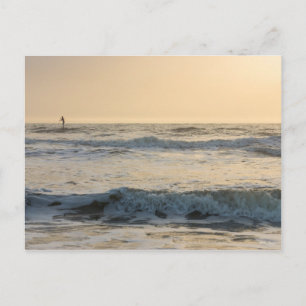 Cartão Postal Paddleboard de praia de cacau