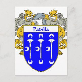 Cartão Postal Padilha Casaco de Armas/Crest Familiar (Mantled)