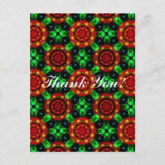 Cartão Postal Padrão Abstrato Floral Moderno Boho Elegante #504