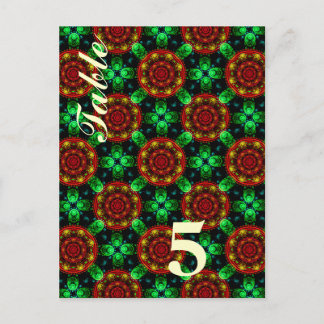 Cartão Postal Padrão Abstrato Floral Moderno Boho Elegante #504