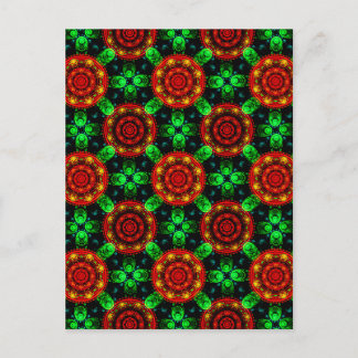 Cartão Postal Padrão Abstrato Floral Moderno Boho Elegante #504