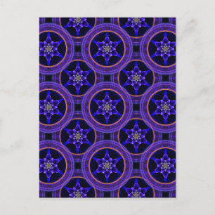 Cartão Postal Padrão Abstrato Floral Moderno Boho Elegante #505