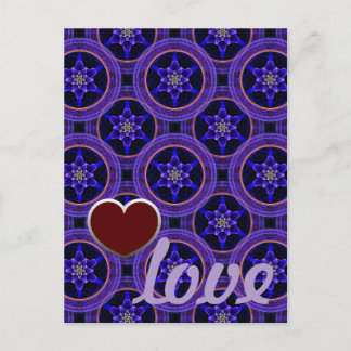 Cartão Postal Padrão Abstrato Floral Moderno Boho Elegante #505