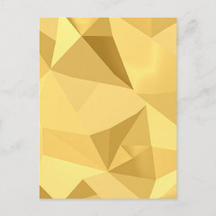 Cartão Postal Padrão Abstrato Geométrico Dourado