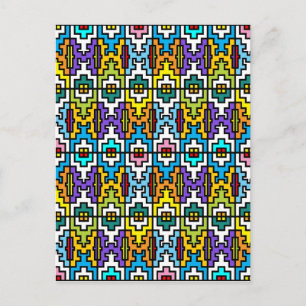 Cartão Postal Padrão africano de cores vivas