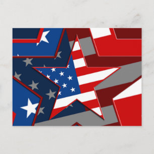 Cartão Postal Padrão Americano Flag Star, ZSSG