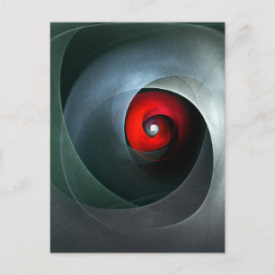 Cartão Postal Padrão Artístico Moderno Abstrato de Redemoinho Ve