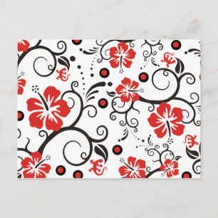 Cartão Postal Padrão ARTs - decoração de hibisco