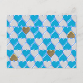 Cartão Postal Padrão bávaro azul e branco.