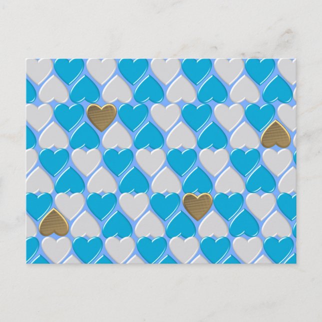 Cartão Postal Padrão bávaro azul e branco. (Frente)