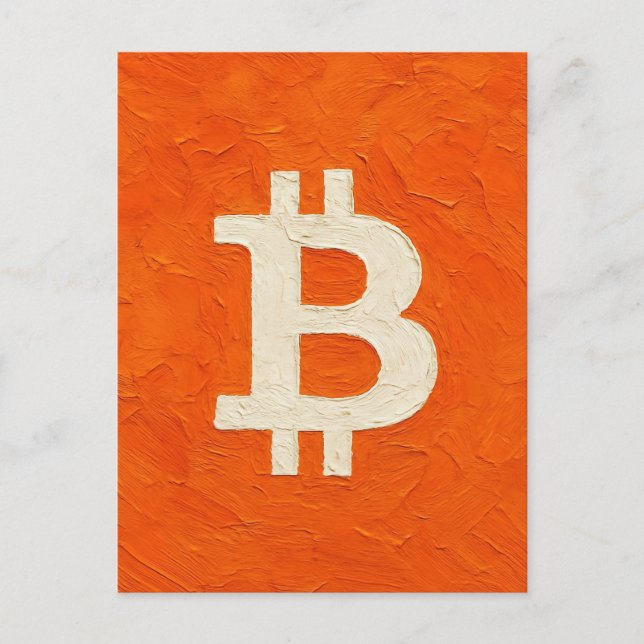 Cartão Postal Padrão Bitcoin (Óleo, Estilo: 4) (Frente)