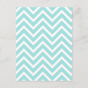 Cartão Postal Padrão bonito do Teal e do Chevron Branco